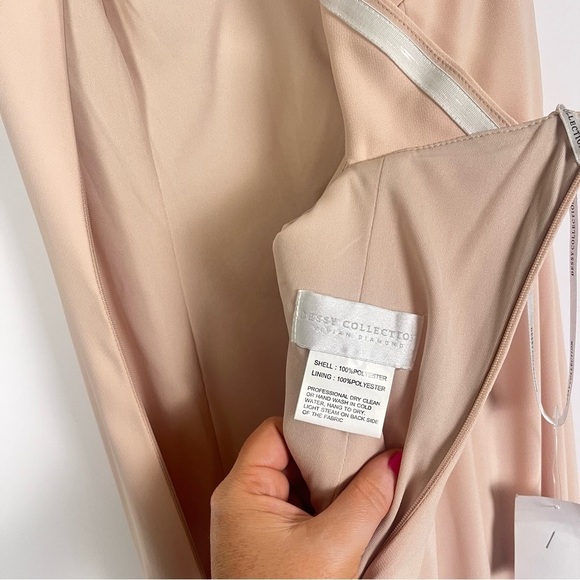 Dessy Collection- OFF-THE-SHOULDER CRISS CROSS BACK TRUMPET GOWN - Picture 9 of 13